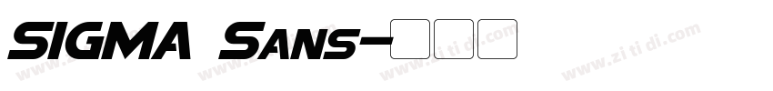 SIGMA Sans字体转换